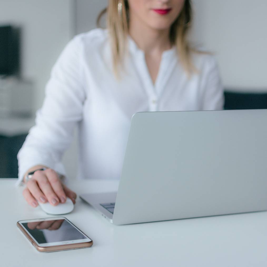 Woman working at computer