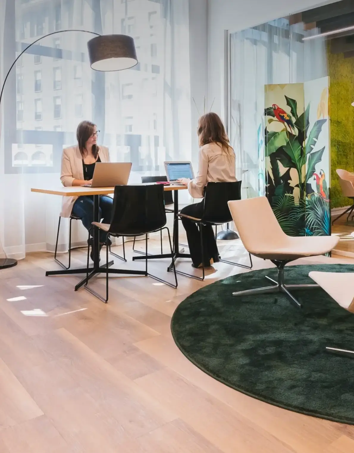 Image of two lawyers working in modern office